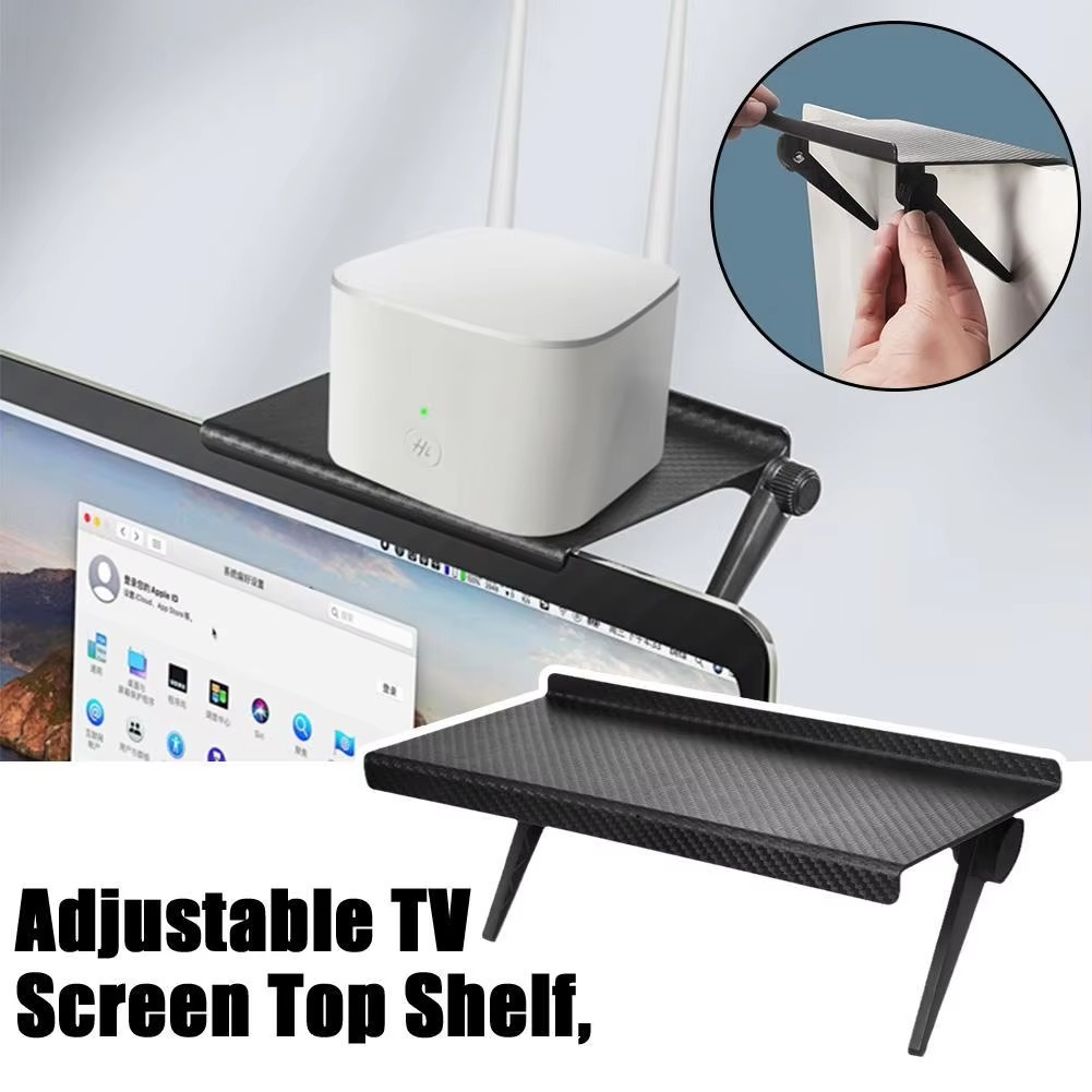 Home Organizer Adjustable TV Screen Top Shelf Rack