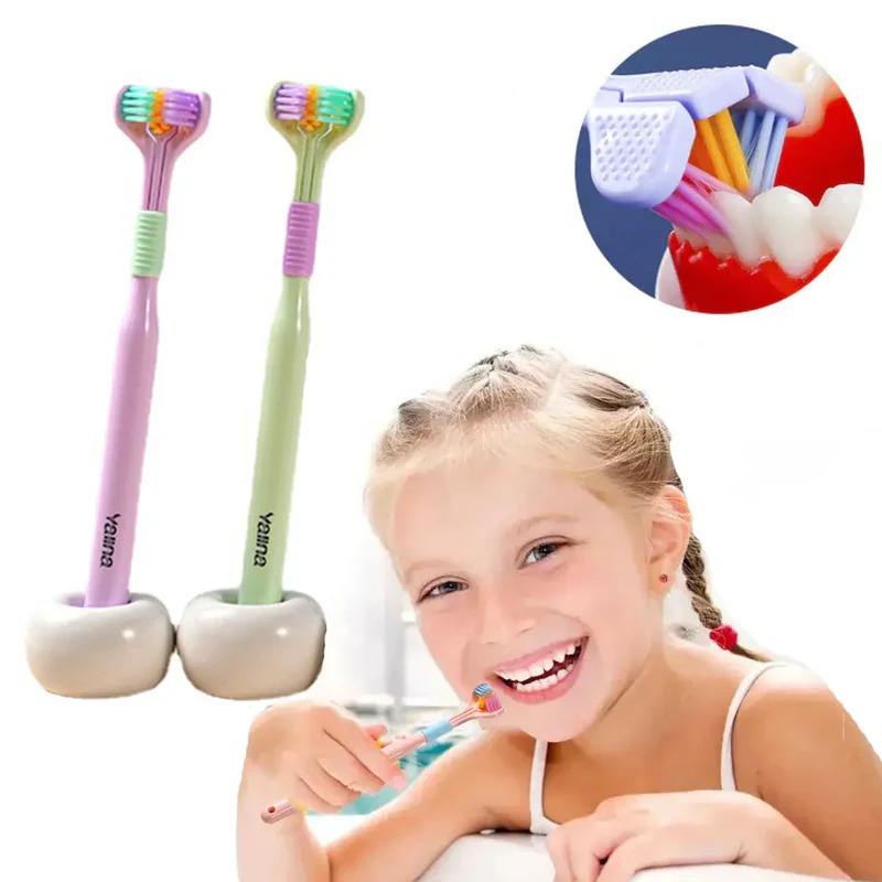 2 pcs - 3-Sided Toothbrush 3D Stereo Ultra Fine